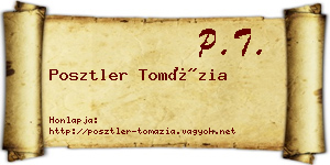 Posztler Tomázia névjegykártya